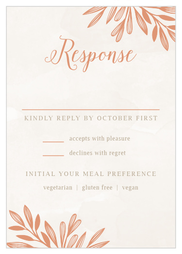 You can get a headcount for your wedding by sending out the Hexagon Botanicals Response Cards to all your guests! 