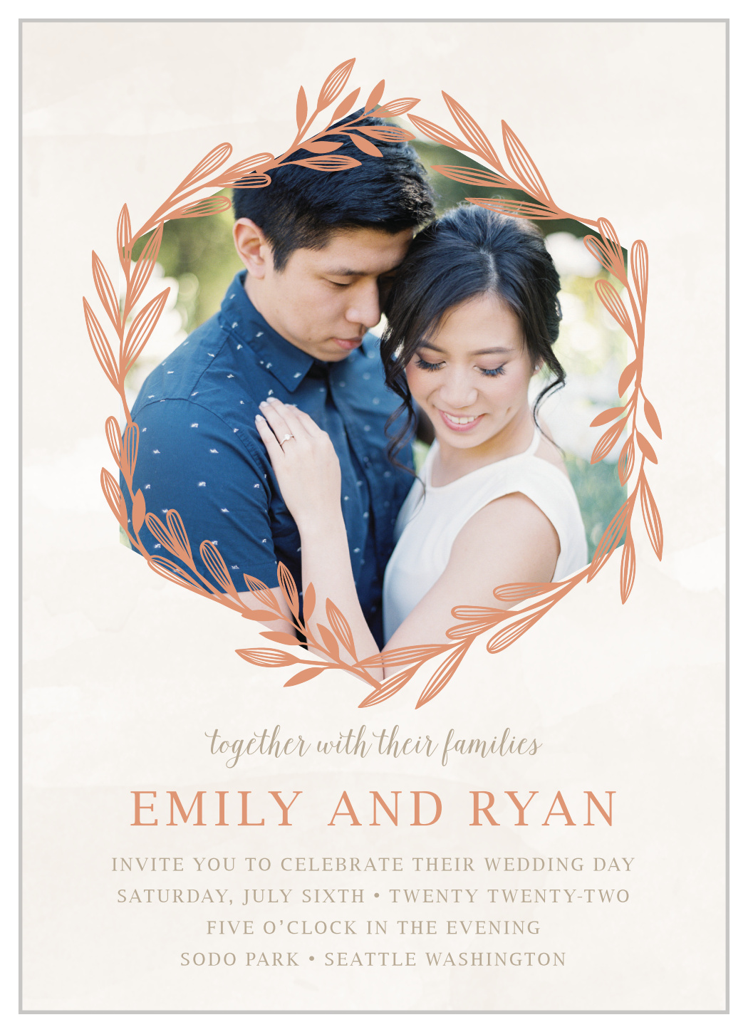 Hexagon Botanicals Wedding Invitations