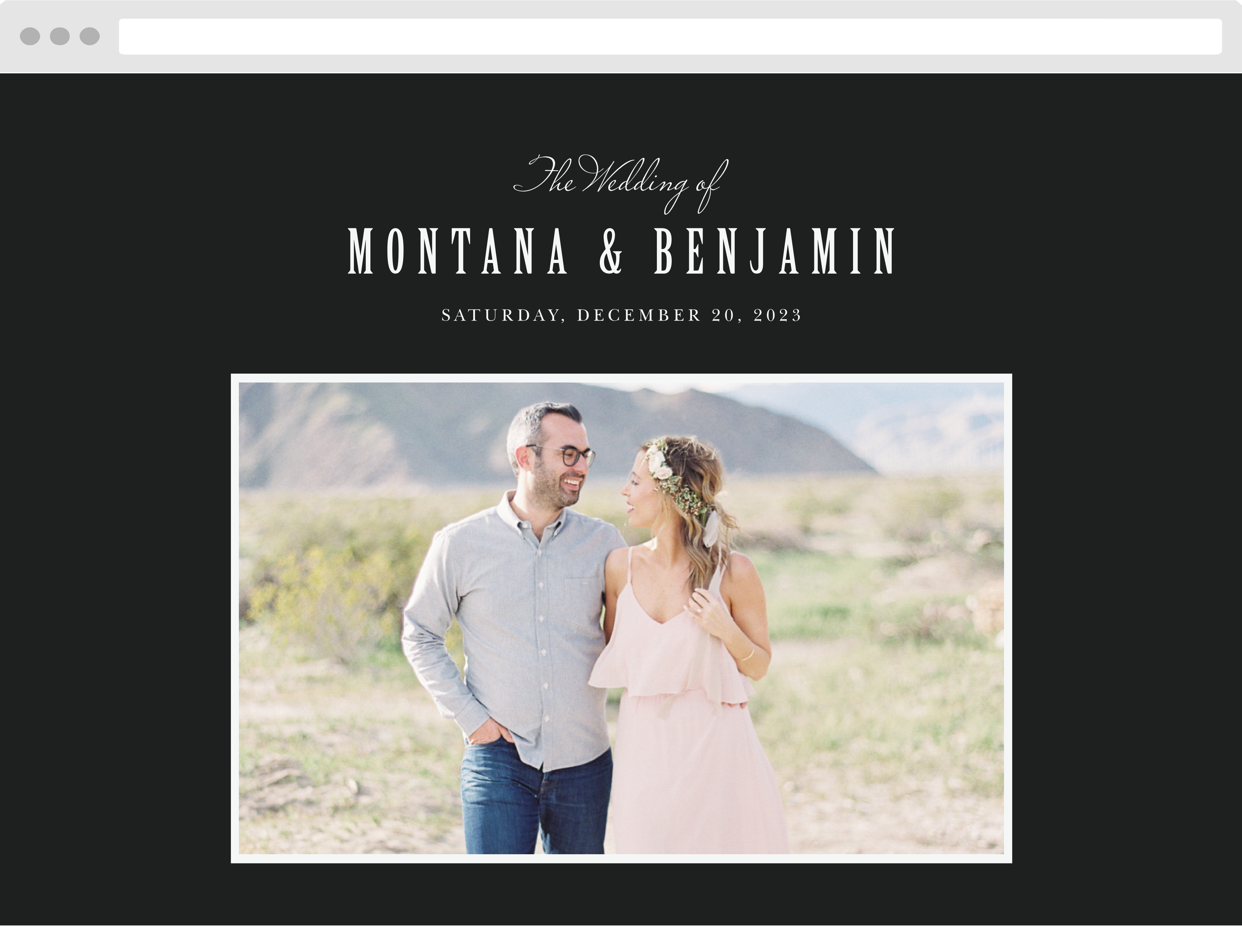 Simply Spoken Wedding Website