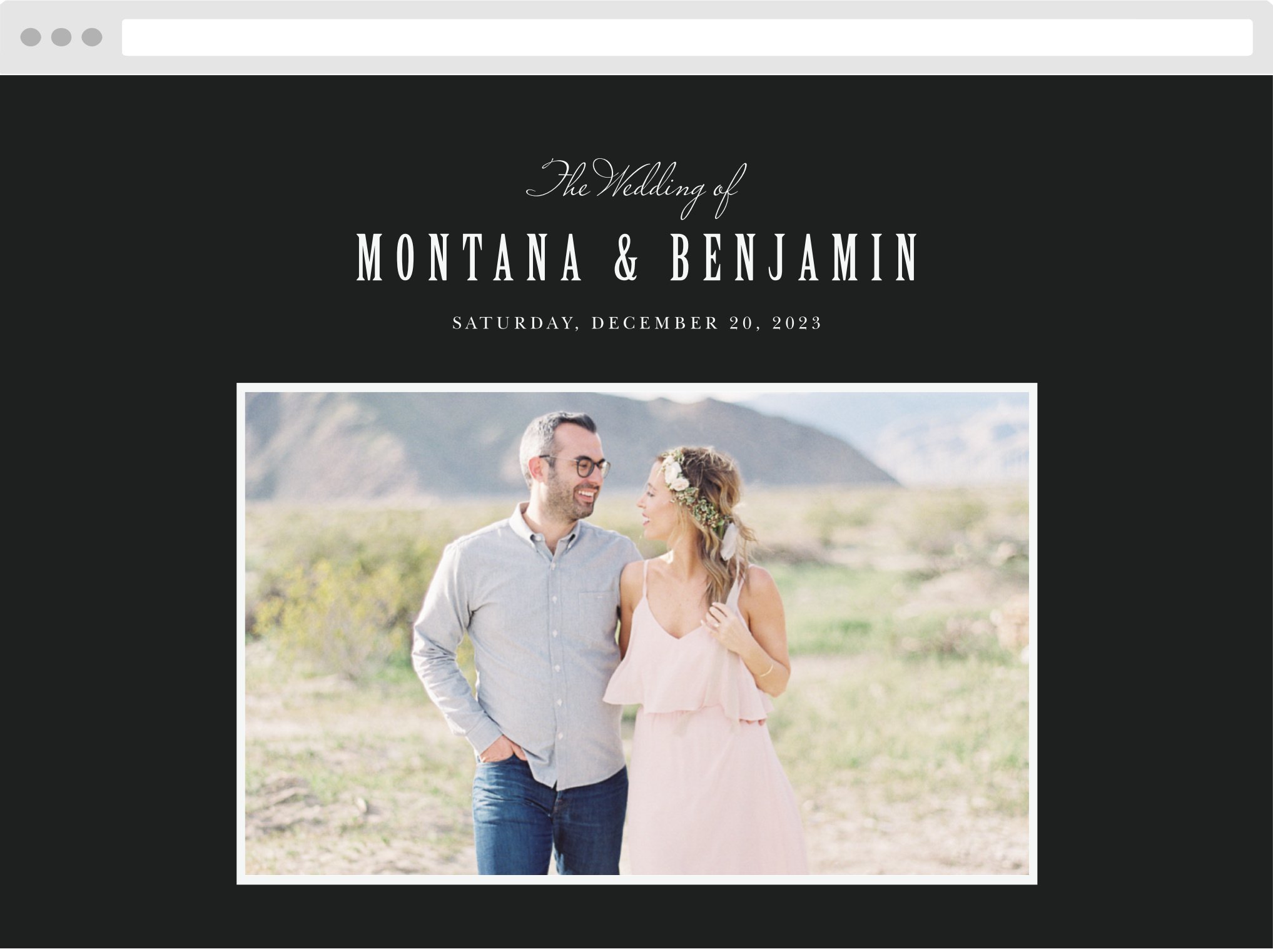 Simply Spoken Wedding Website