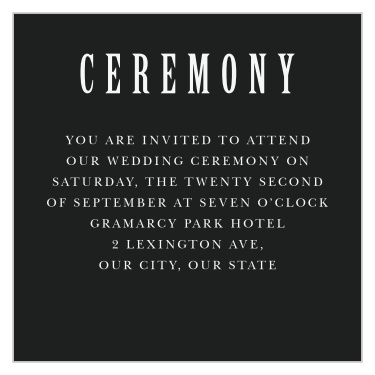 Simply Spoken Ceremony Cards