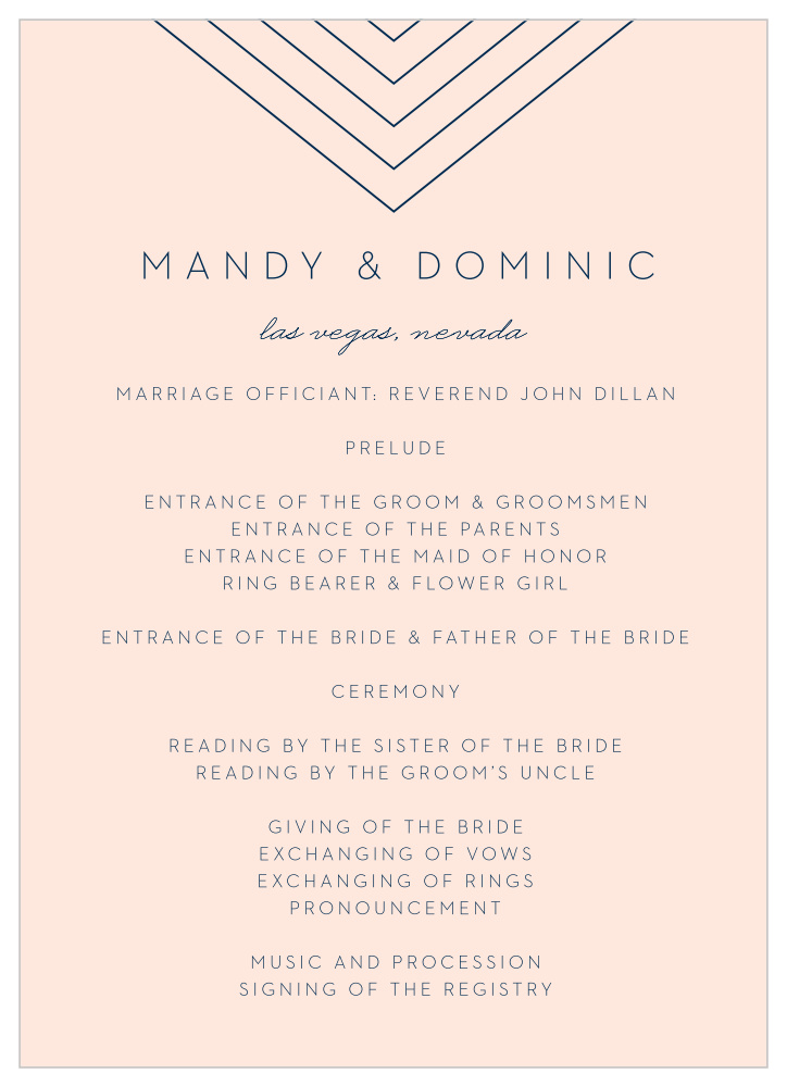Mod Snaps Wedding Programs