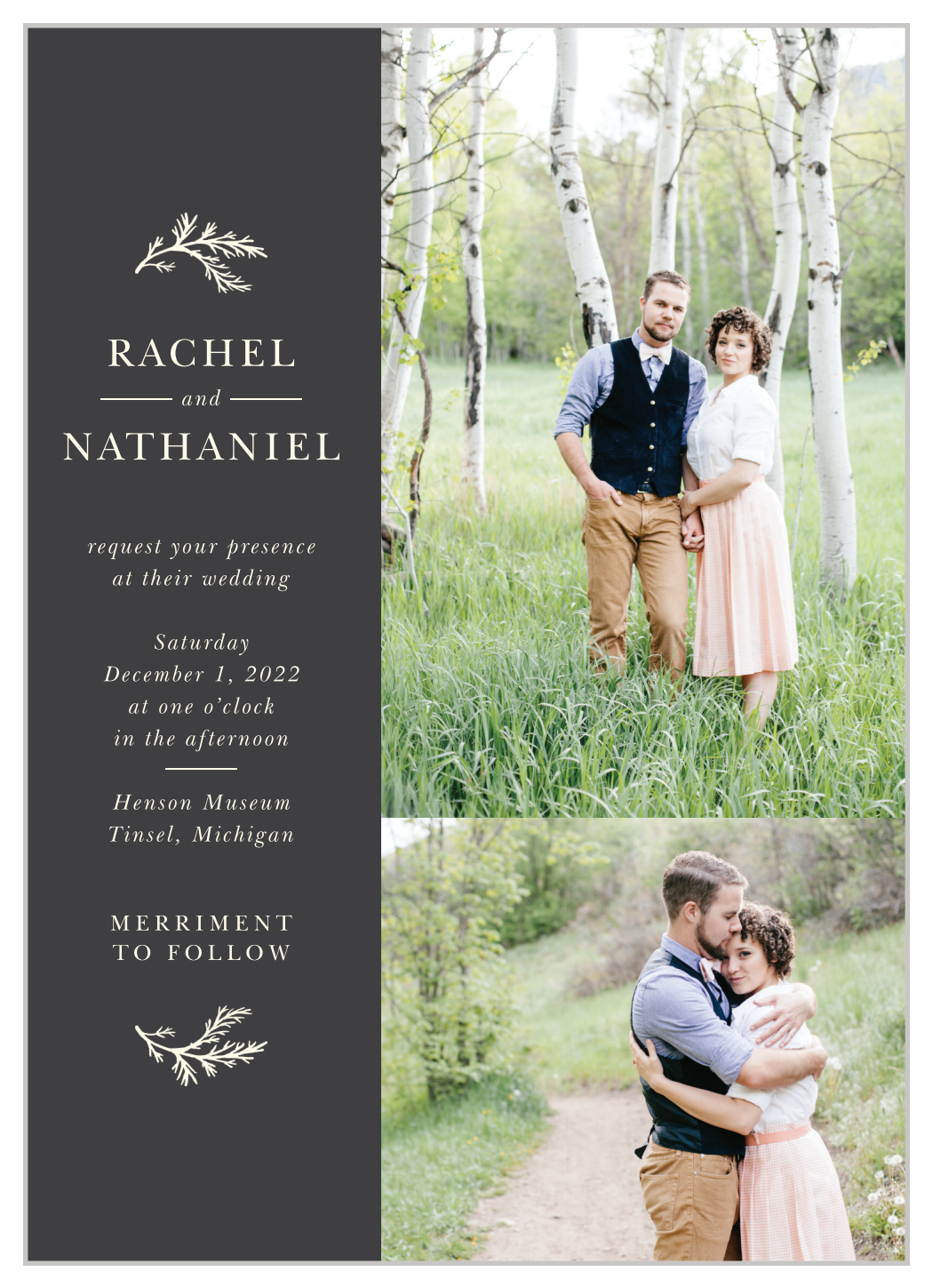 Modern Honor Wedding Invitations