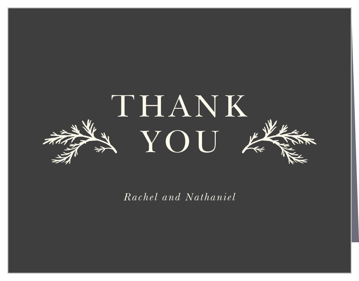 Modern Honor Wedding Thank You Cards