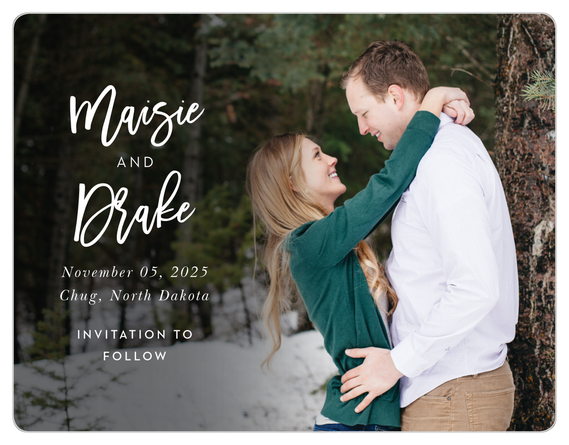 Warm Woods Save the Date Magnets