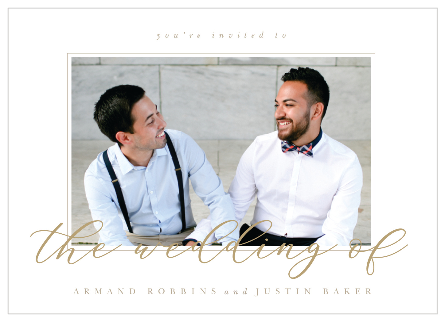 Oversize Script Wedding Invitations