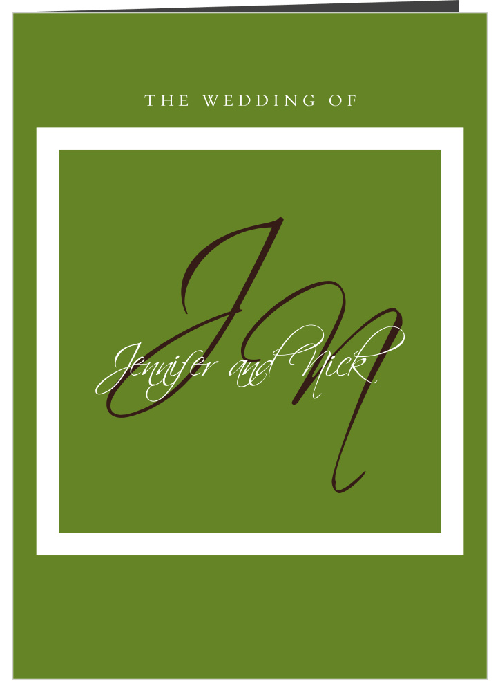 Initials Square Wedding Programs