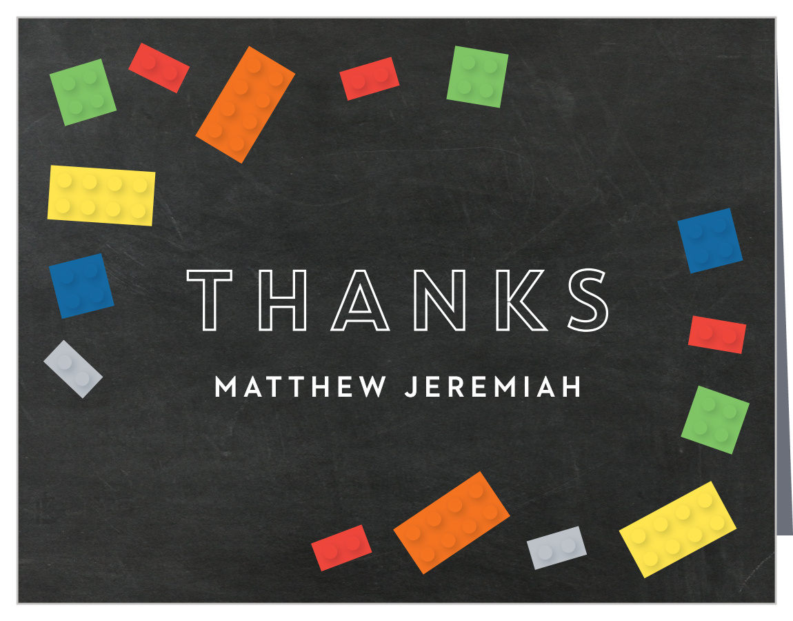 Building Blocks Bar Mitzvah Thank You Cards