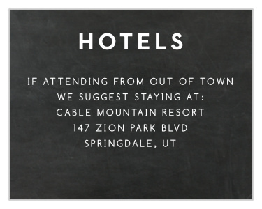Building Blocks Bar Mitzvah Lodging Cards