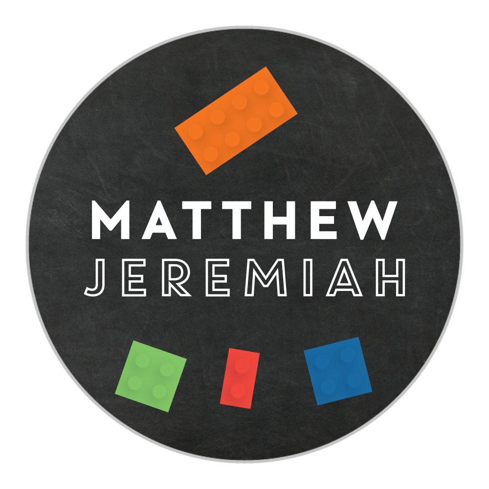 Building Blocks Bar Mitzvah Stickers