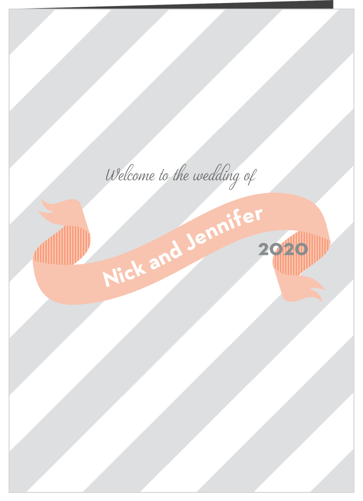 Ribbon & Stripes Wedding Programs