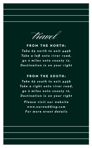 Elegant Union Direction Cards