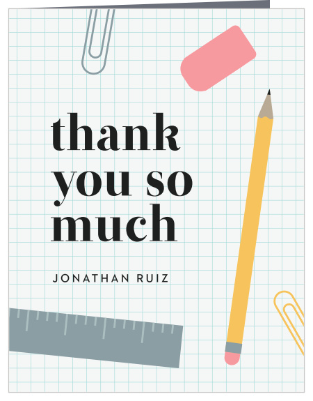 Bye Middle School Graduation Thank You Cards