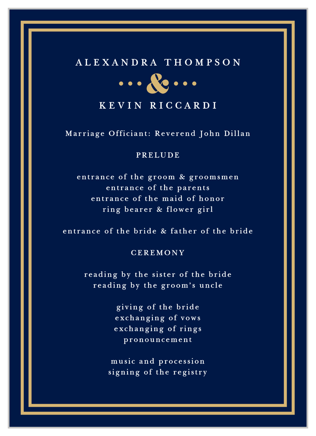 Simple Square Wedding Programs