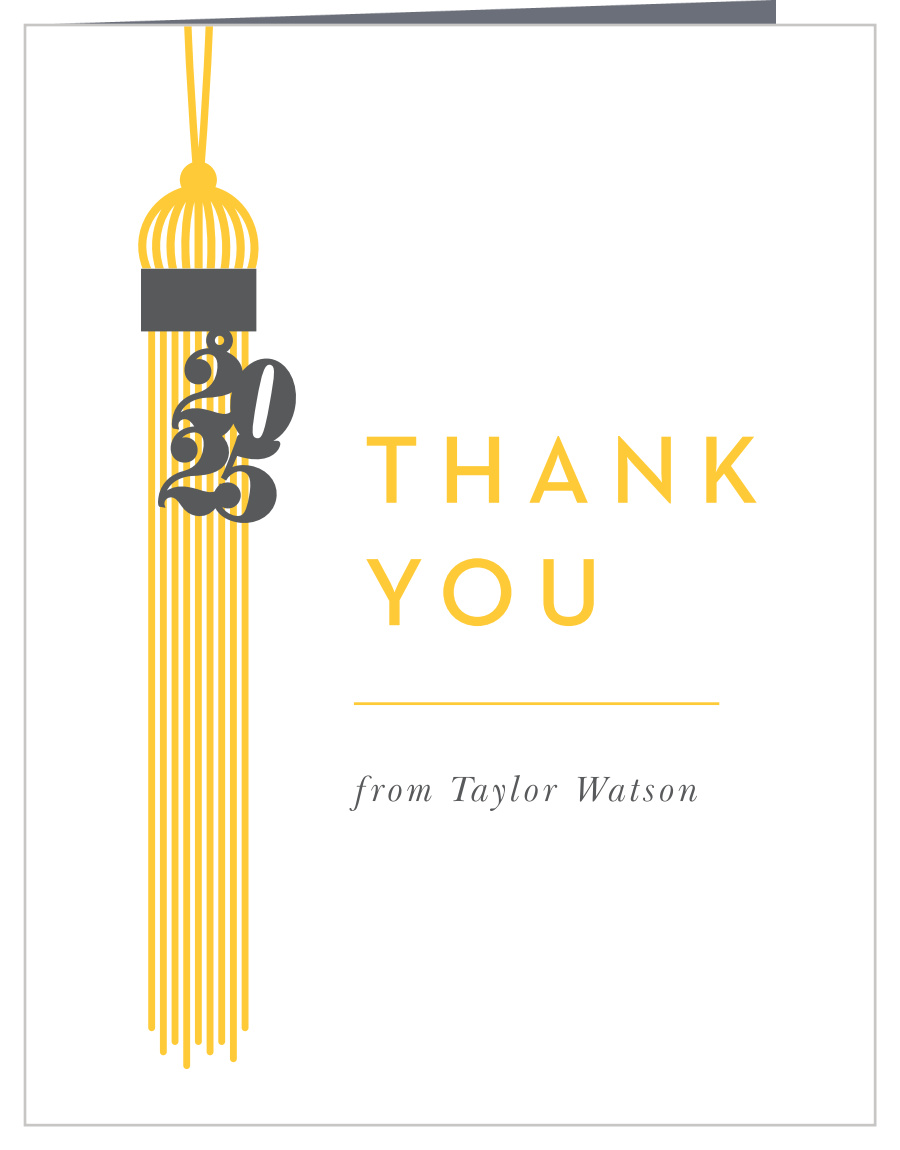 Tassel Year Graduation Thank You Cards