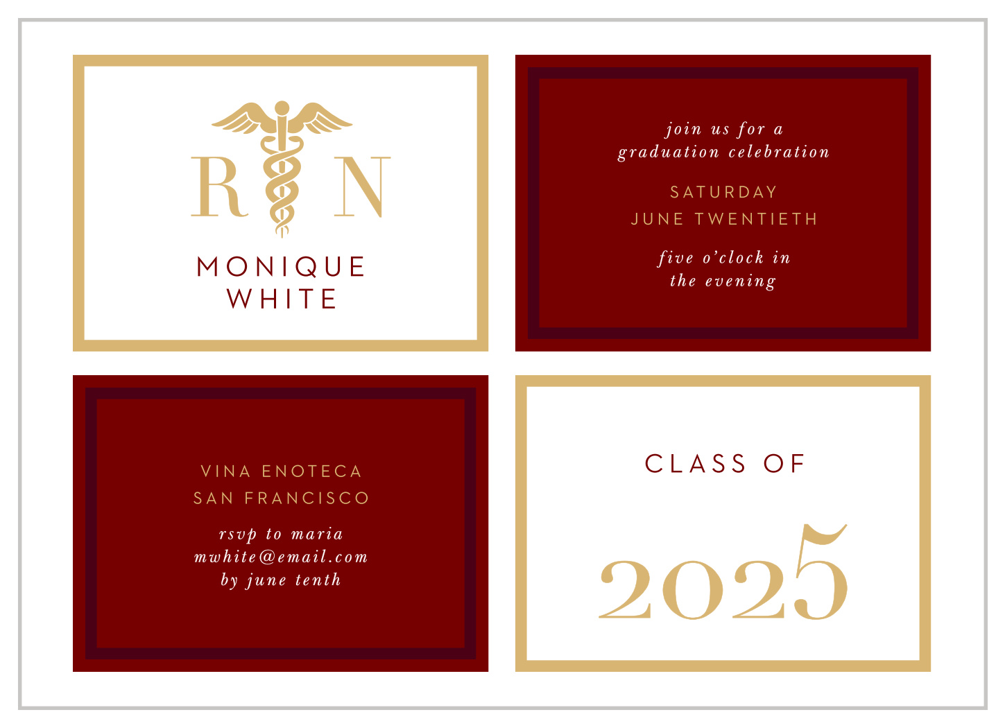 Nursing Grid Graduation Invitations