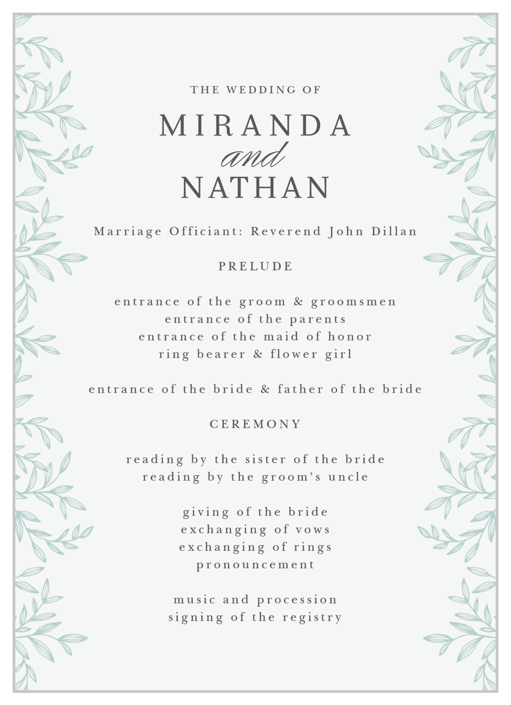 Photo Split Wedding Programs