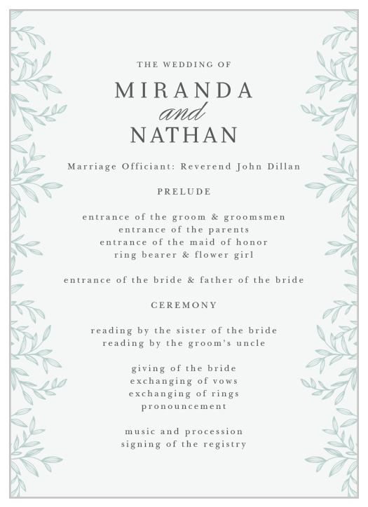 Photo Split Wedding Programs