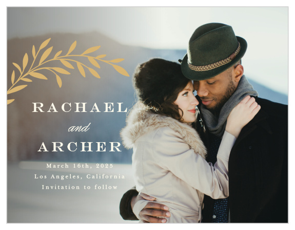 Our Tree Branch Silhouette Save the Date Magnets are sure to have family and friends running to their calendar to pencil in your big day.