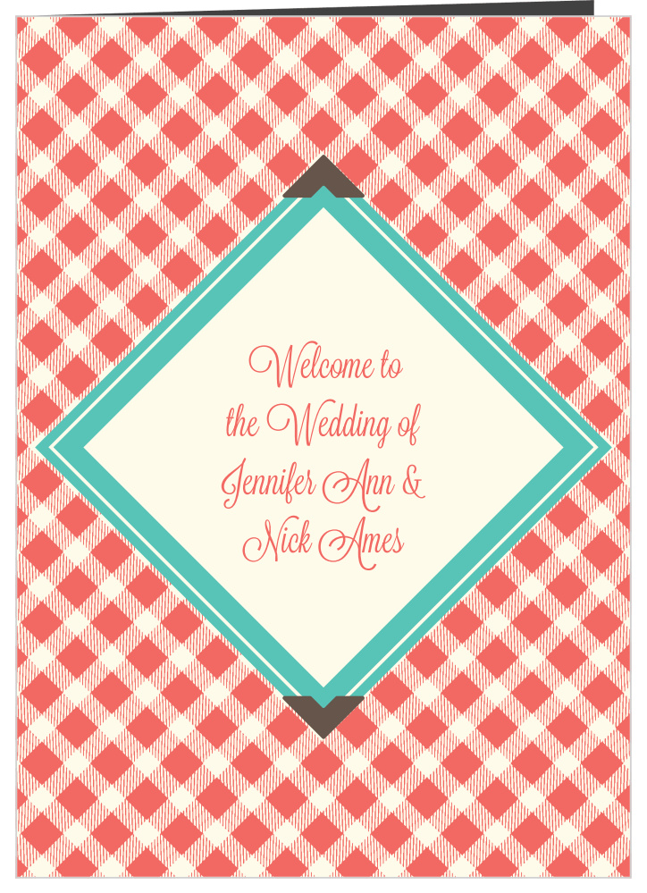 Timeless Plaid Scrapbook Wedding Programs