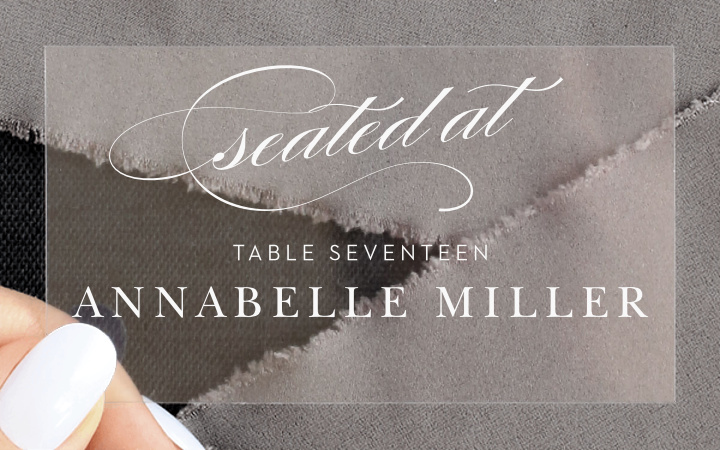 Simplicity Swirls Clear Place Cards