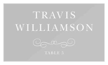 Guide your family and friends to their seats for your wedding reception with our Chic Elegance Clear Place Cards.