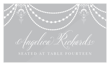 Our Elegant Chandelier Clear Place Cards are pure elegance! 