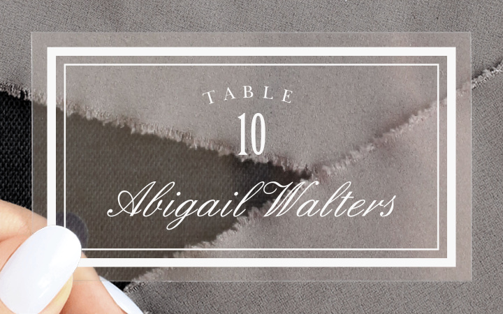 Antique Luxury Clear Place Cards