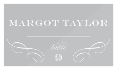 Guide every guest to their seats with the endless elegance of our Scrolled Frame Clear Place Cards.