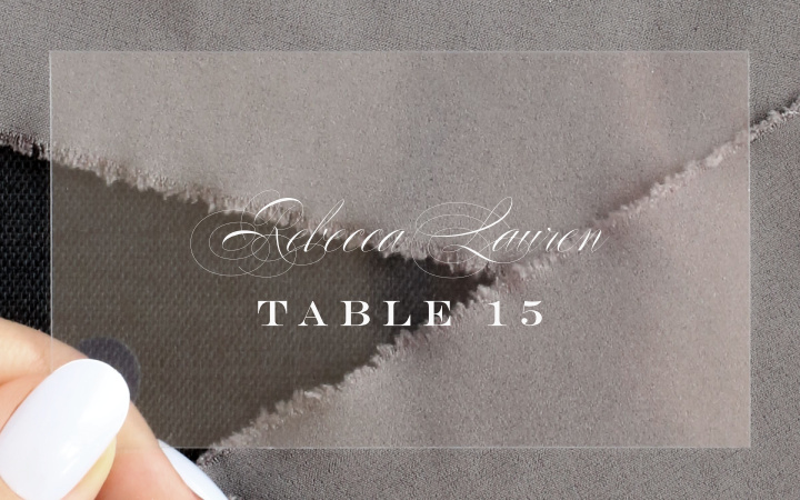 Formal Affair Clear Place Cards