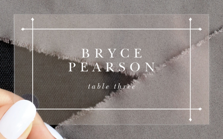 Garden Frame Clear Place Cards