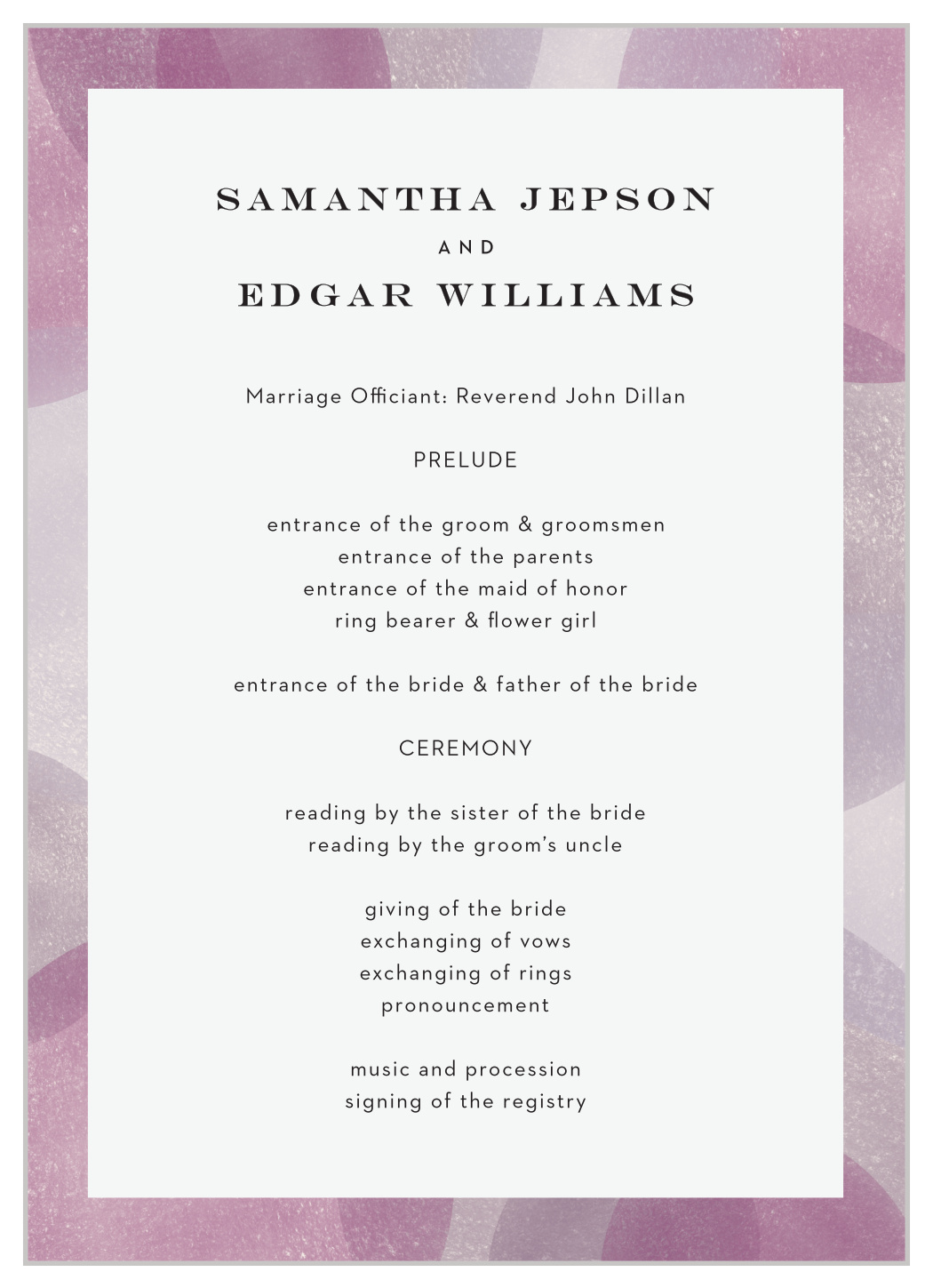 Modern Photo Collage Wedding Programs