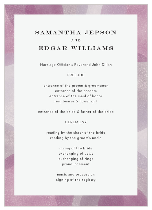Modern Photo Collage Wedding Programs