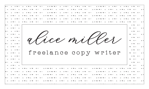 Underscore every interaction with a potential client with the lovely style of our Type Writer Dots Business Cards.