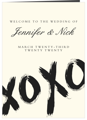 Our Hugs and Kisses wedding program is a perfect match to the rest of the Hugs and Kisses wedding suite.