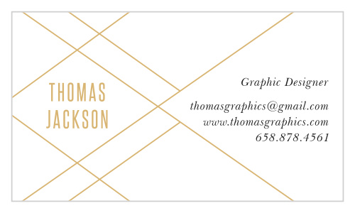 Make a name for yourself and your company with the sleek look of our Golden Lines Business Cards. 
