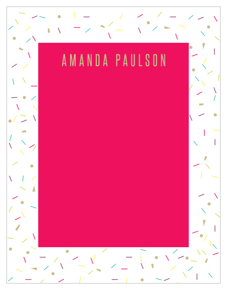 This eye catching Confetti Bomb Business Stationery shows a fun and colorful look into your business. 