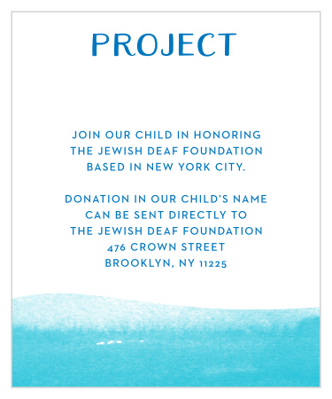 Ocean Vibes Bar Mitzvah Project Cards