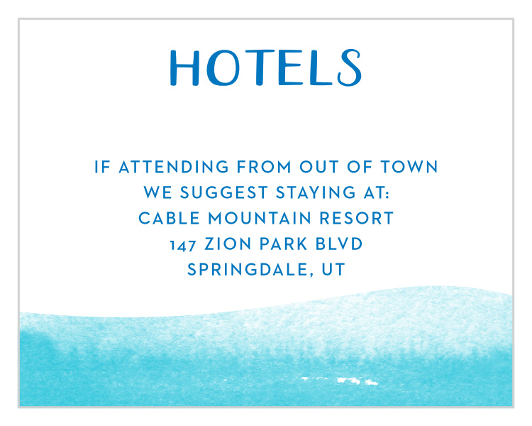Ocean Vibes Bar Mitzvah Lodging Cards