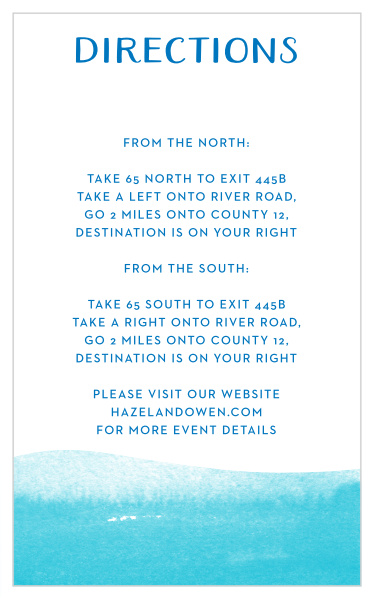 Ocean Vibes Bar Mitzvah Direction Cards