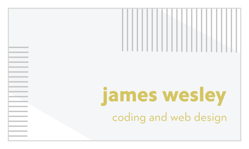 Catch the eye of every potential client with the off-gold and silver design of our Web Design Business Cards. 