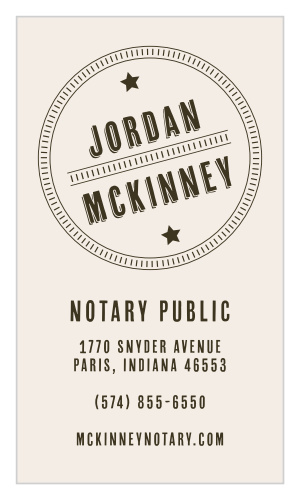 Notary Public Business Cards