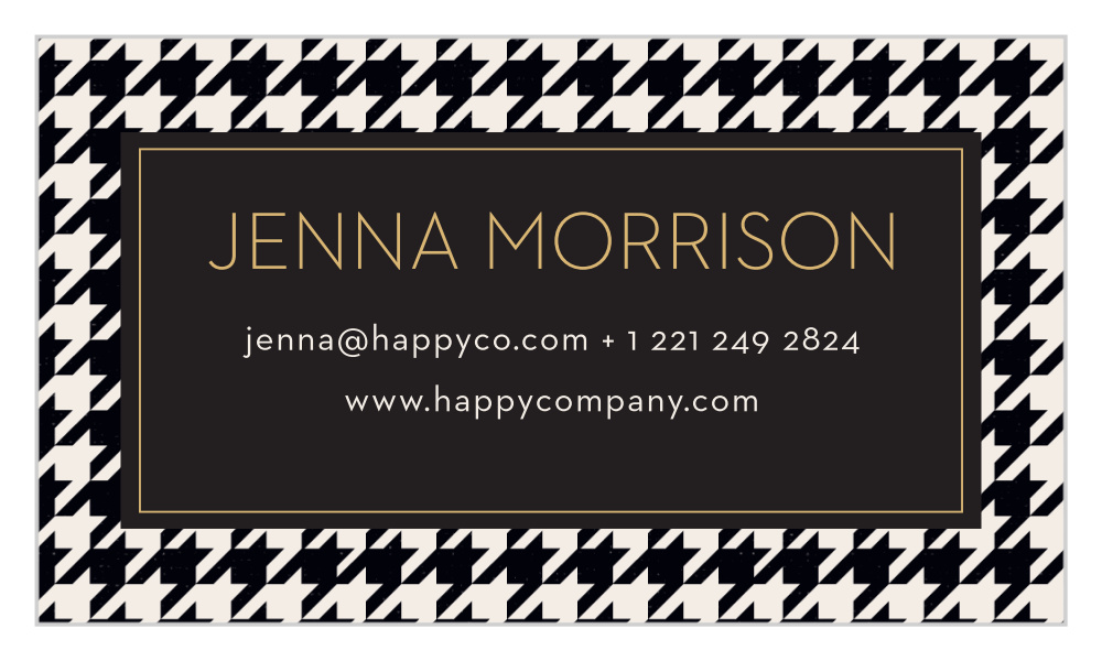 Houndstooth Frame Business Cards