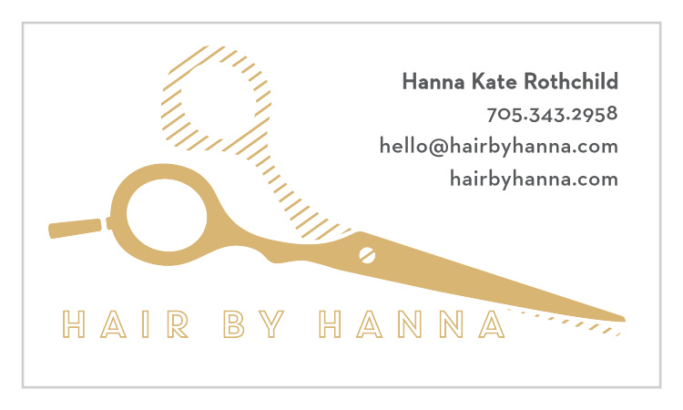 Gold Scissors Business Cards