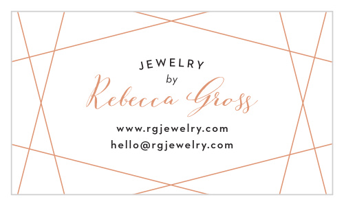 Outshine the competition and make a name for yourself with the chic look of our Jewelry Crossover Business Cards. 