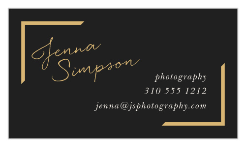 The professional look of our Photographer Corners Business Cards is perfect for representing your expertise and making a name for yourself.