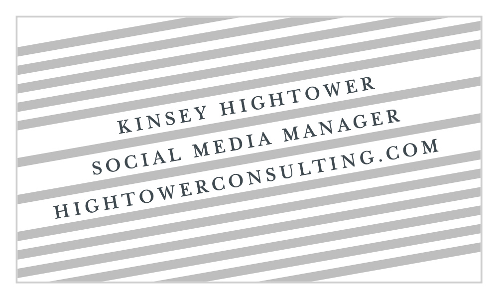 Slanted Stripes Business Cards