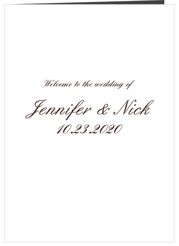 Simple Luxury Wedding Programs