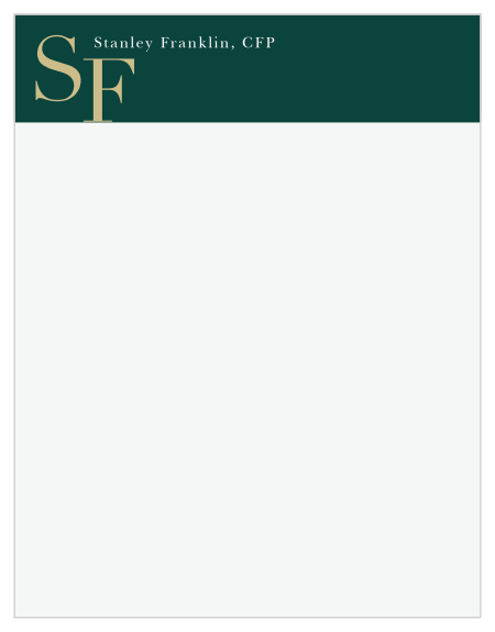 Add the perfect finishing touch to your handwritten notes to clients and coworkers with the professional look of our Accountant Initials Business Stationery.