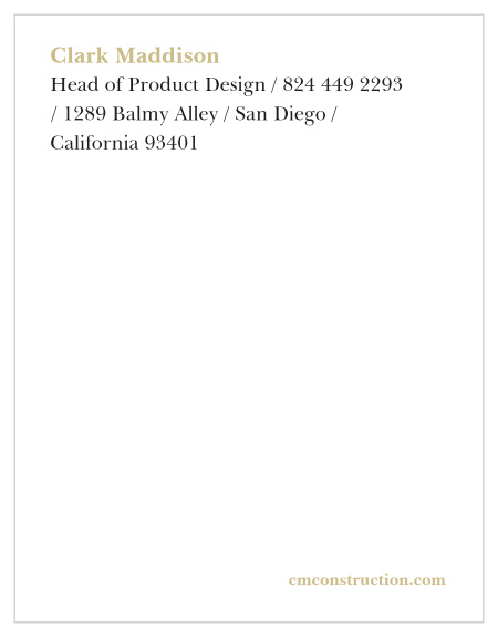 Bona Fide Business Stationery